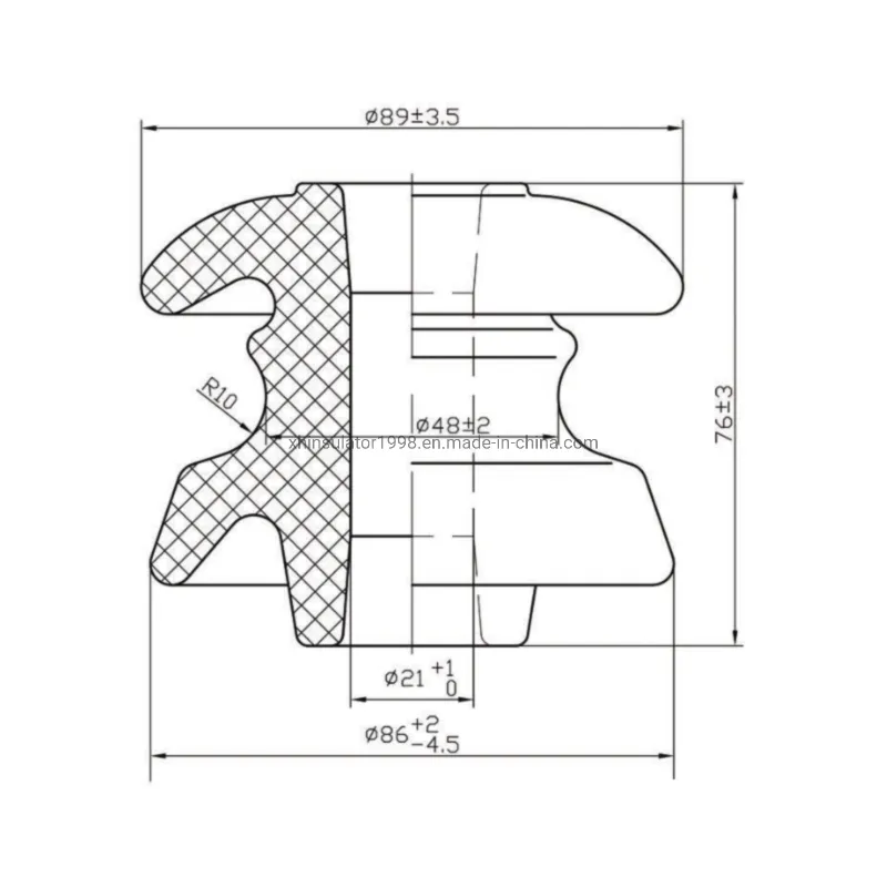 Aislador Eléctrico de Baja Tensión Marrón ED-2b Aislador de Porcelana tipo Grillete