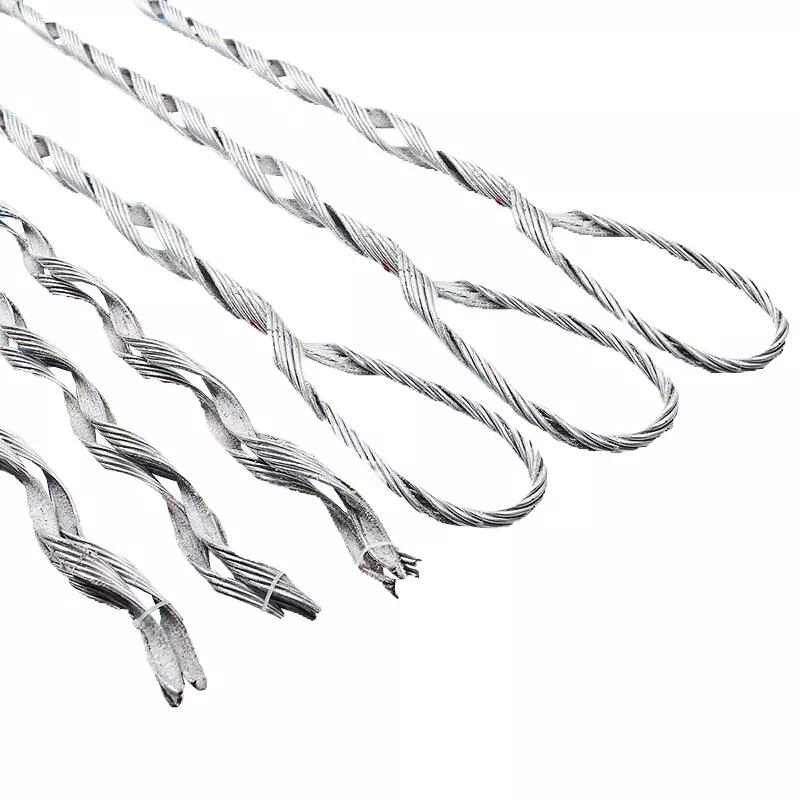 para hardware de sujeción de varillas ADSS, abrazadera de cable de alta calidad con gancho de manga, abrazadera de extremo muerto, abrazadera de tensión preformada, varilla blindada