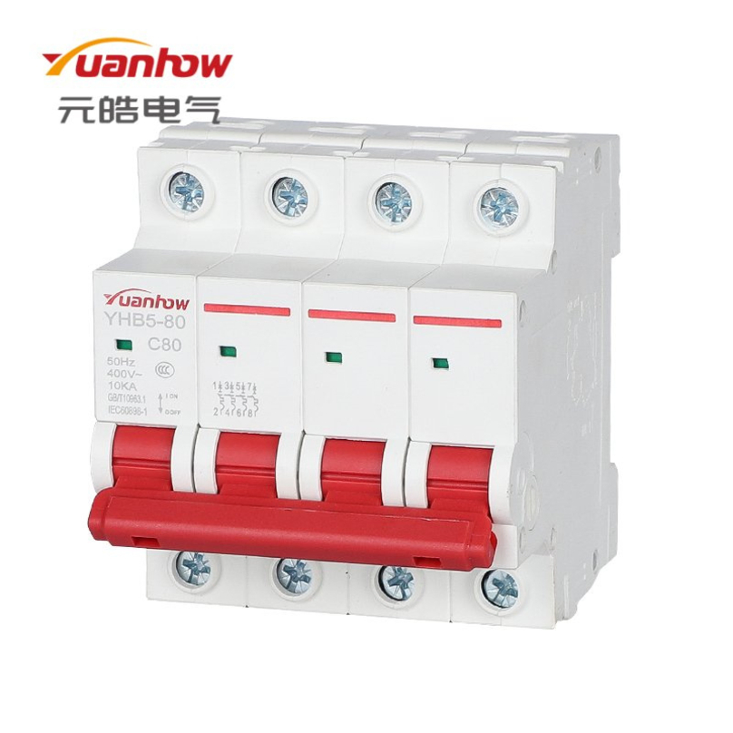Interruptor automático más barato Yh-63 1p 2p 3p 4p Chnt Mini Smart Miniatura DC Sf6 Interruptor de circuito eléctrico