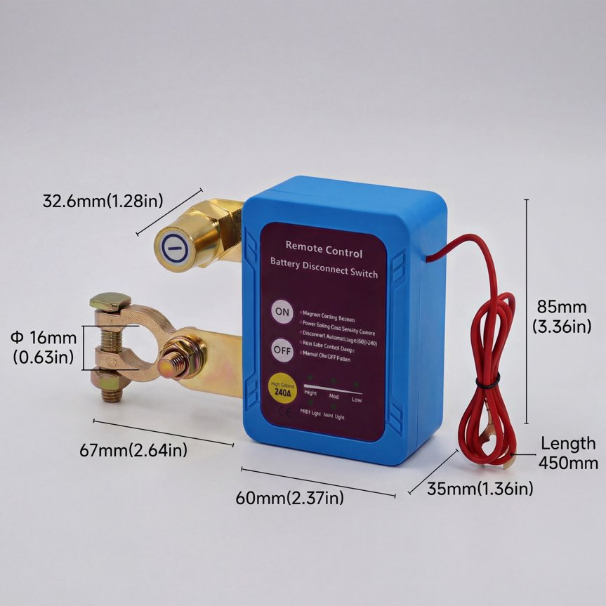 12V/24V Interruptor de desconexión de batería de alta resistencia, interruptor maestro de corte para automóviles, casas rodantes, aplicaciones marinas