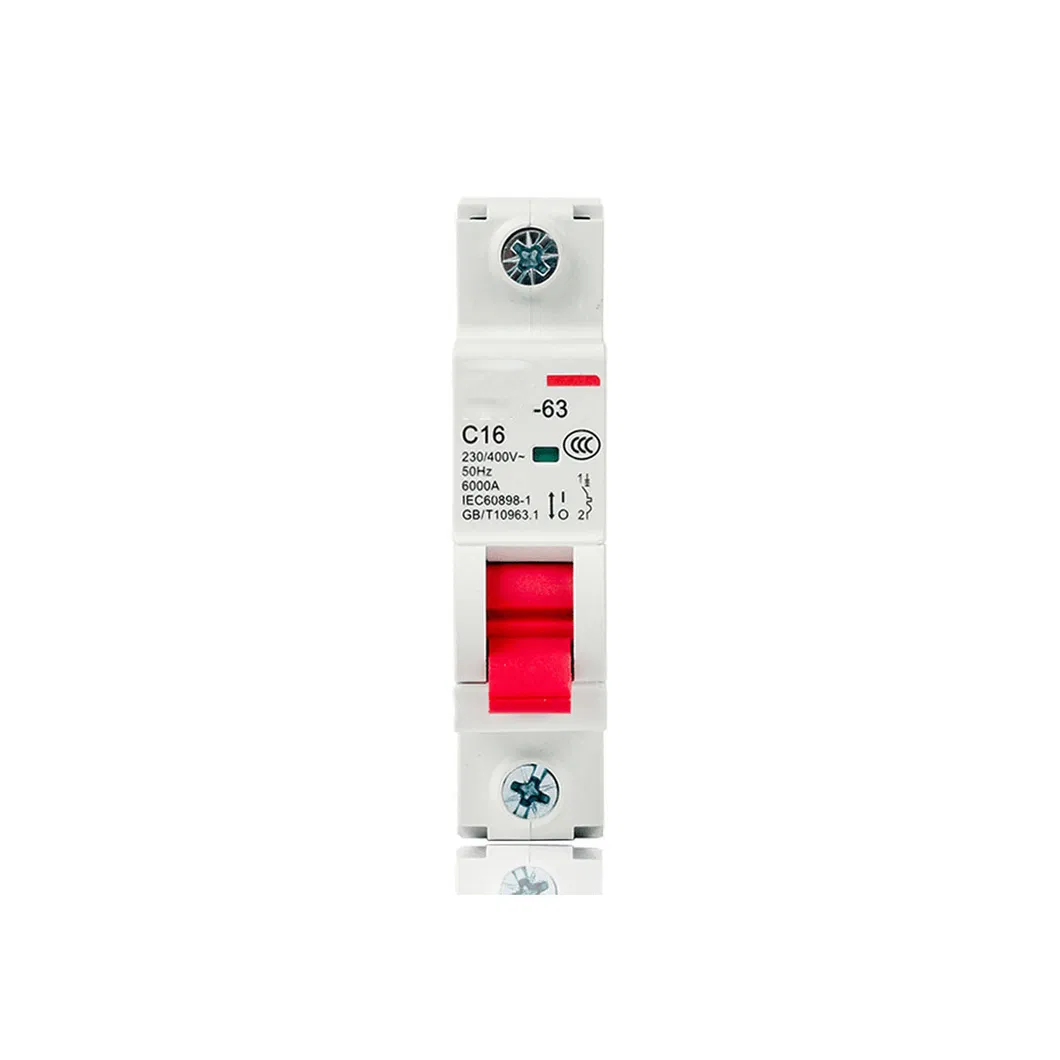 Mcbn-63 (DZ47 Equivalente) 1p 2p 3p 4p Curva C 6ka Interruptor Automático Miniatura MCB MCCB Equivalente a Schneider ABB Siemens Eaton FUJI Chint