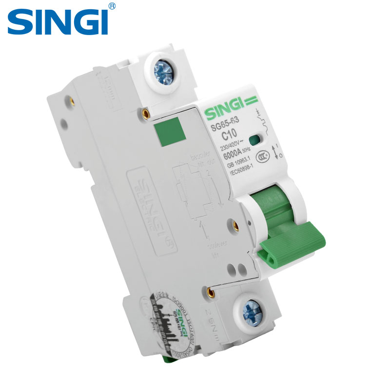 6ka Protección contra sobrecarga de precio de aire Singi Interruptor de circuito miniatura MCB