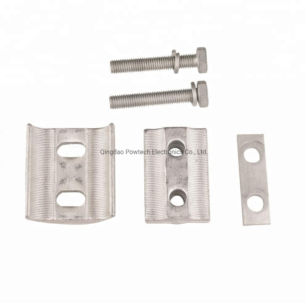 Abrazadera de aluminio con conector de ranura paralela de cobre para cable de aluminio