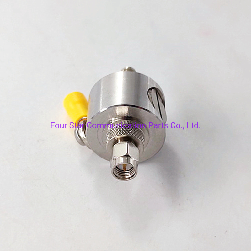 Precio de fábrica 50ohm Conector coaxial RF de macho SMA a hembra SMA de panel 230V Protector de descarga de gas de tubo de descarga de rayos
