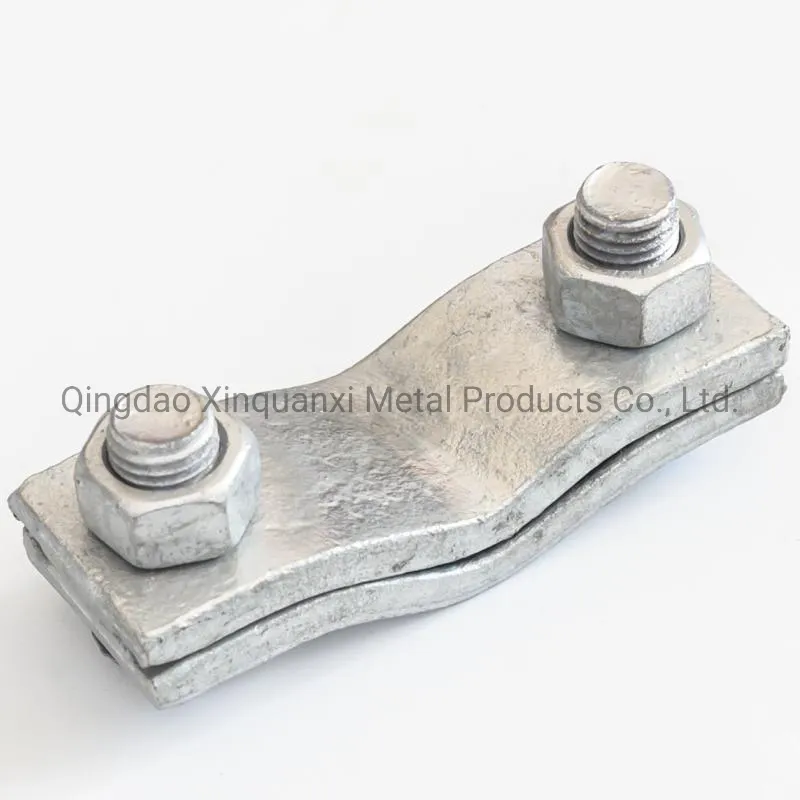 Conector de suspensión de cable, abrazadera de tipo guy, galvanizado en caliente, abrazadera recta