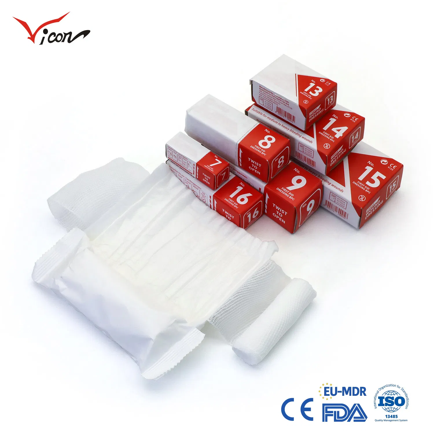 Hot Sale Gauze Elastic First Aid Bandage with Absorbent Cotton Pads Series
