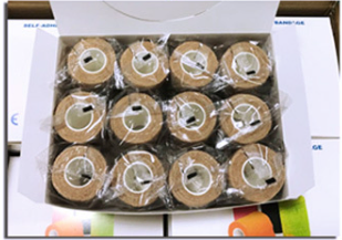 Bandage rolls in box