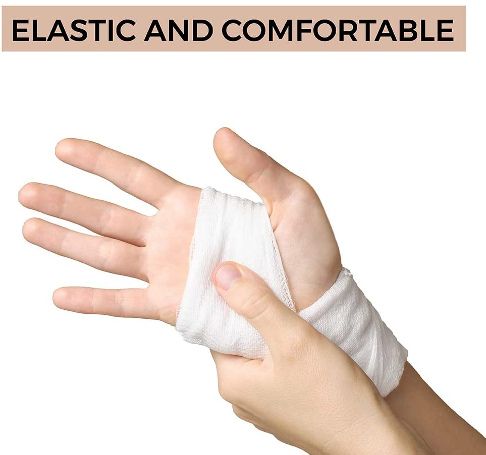 Gauze Rolls Pack of 24 – Premium Quality Lint and Latex-Free 4 Inches X 4.1 Yards Conforming Stretch Bandages