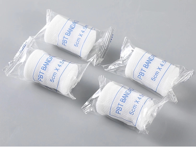 Medical Athlete Elastic Tap Skin Friendly Stretch Medical Conforming Wrap PBT Gauze Bandage for Wound Care