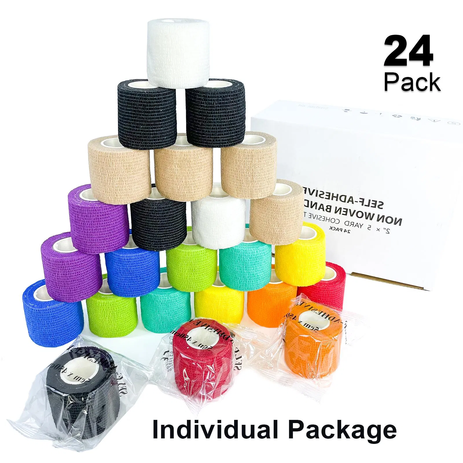 Medical Non-Woven Self-Adhesive Wrap Self Adhesive Bandage for Sport Tattoo