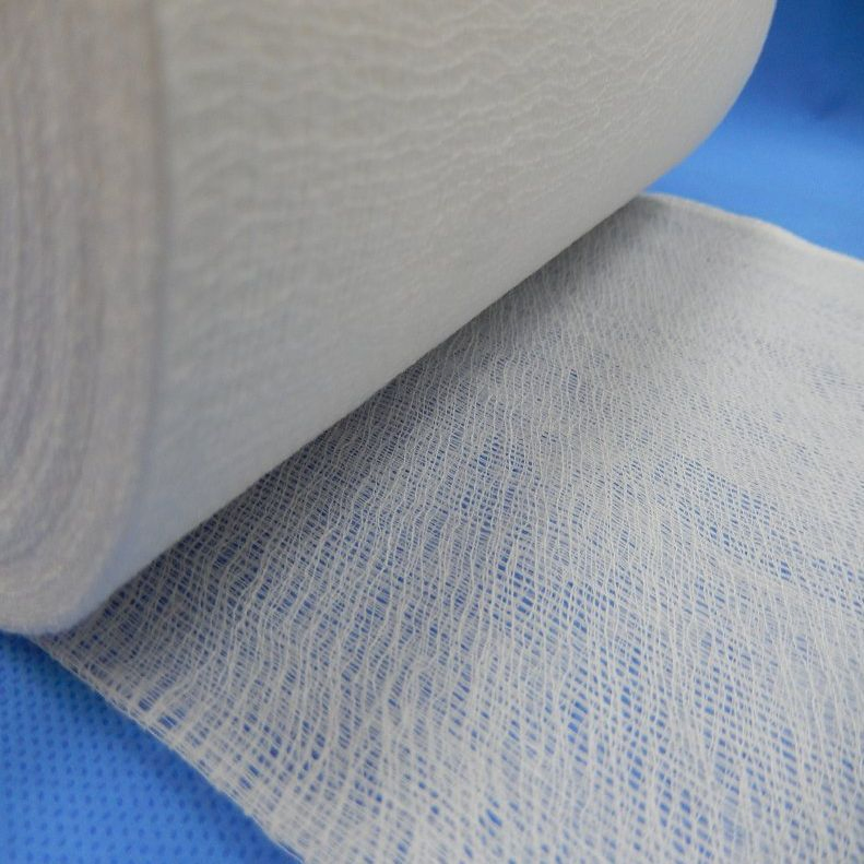 36' X 100 Yards 2ply 4ply Medical Dressing Cotton Gauze Roll 24*20 Mesh Absorbent Bleached Cotton Fabric Surgical Fabric Rolls