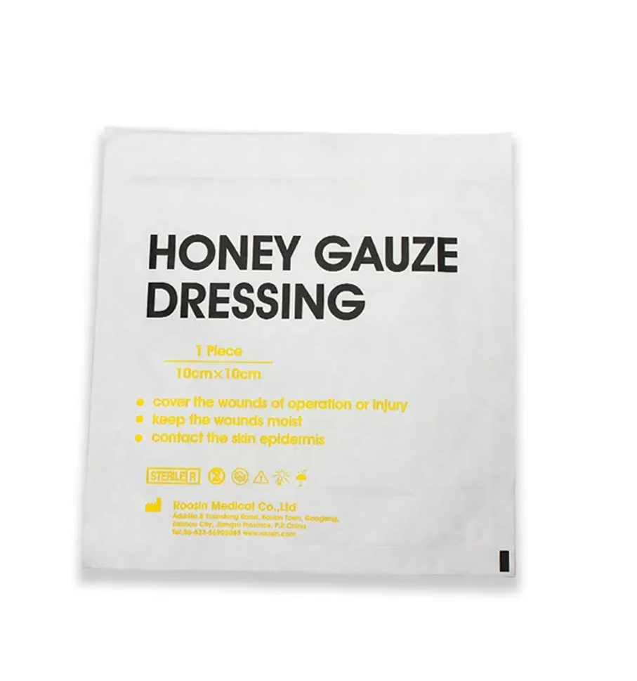 [Drs-002] Medical Disposable Sterile Dressing Wound Care Manuka Honey Gauze Dressing Waterproof Burn Care Tulle Mesh