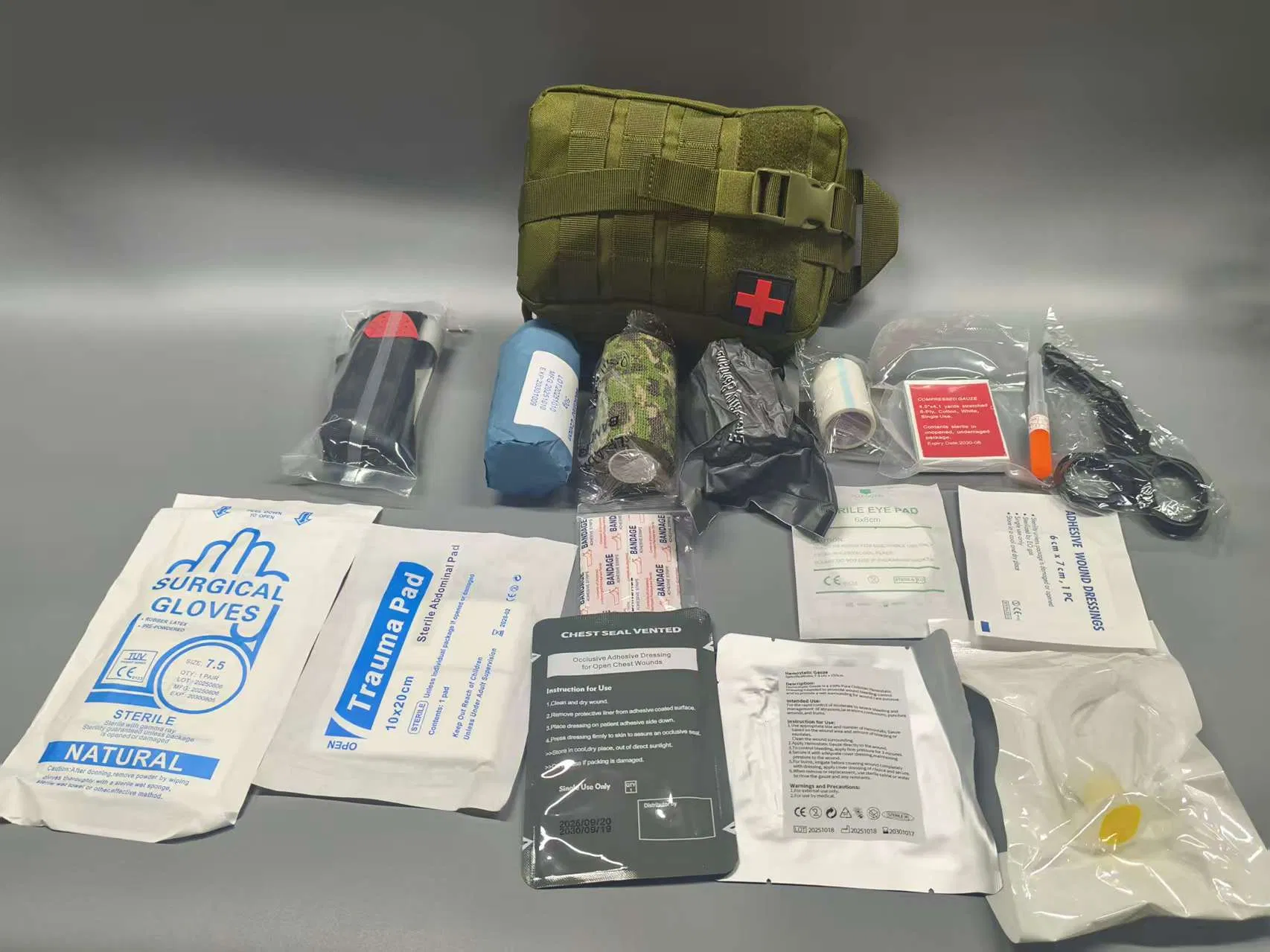 Hot Sale Outdoor with Bandage, Gauze, Tourniquet Easy Use Ifak First Aid Kit