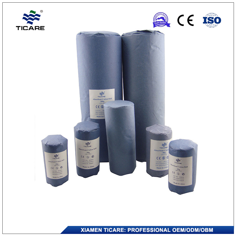 Soft Medical Surgical Dressing First Aid Sterilized Absorbent Cotton Roll 50g 200g 500g 1000g