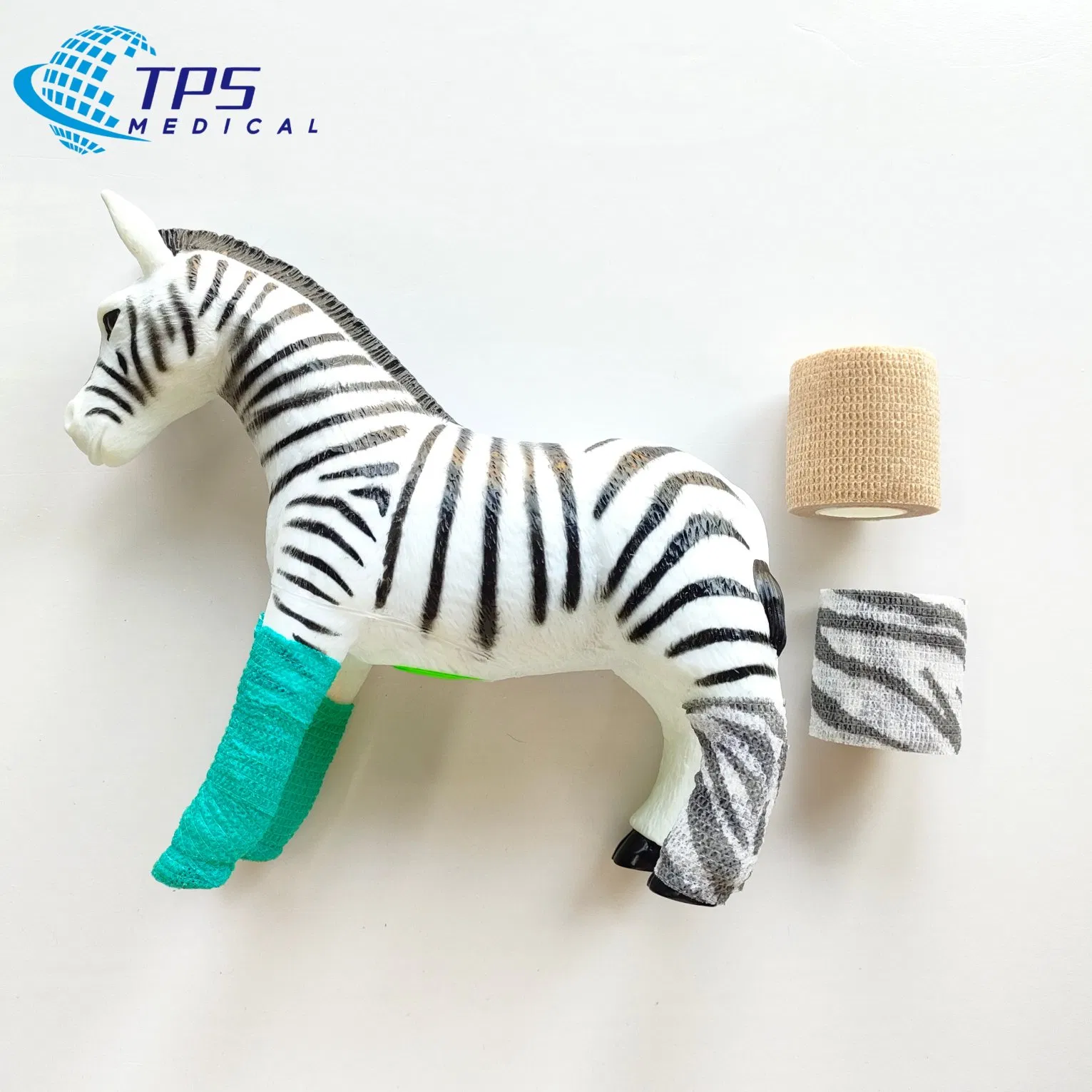 Vet's Animal Elastic Bandage Non Woven Cohesive Bandage Flexible Self-Adhesive Wrap Tape for Dog Horse Pets with ISO CE FDA