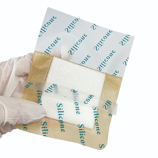High Absorben Silicone Wound Dressing Silicon Foam Dressing with Border