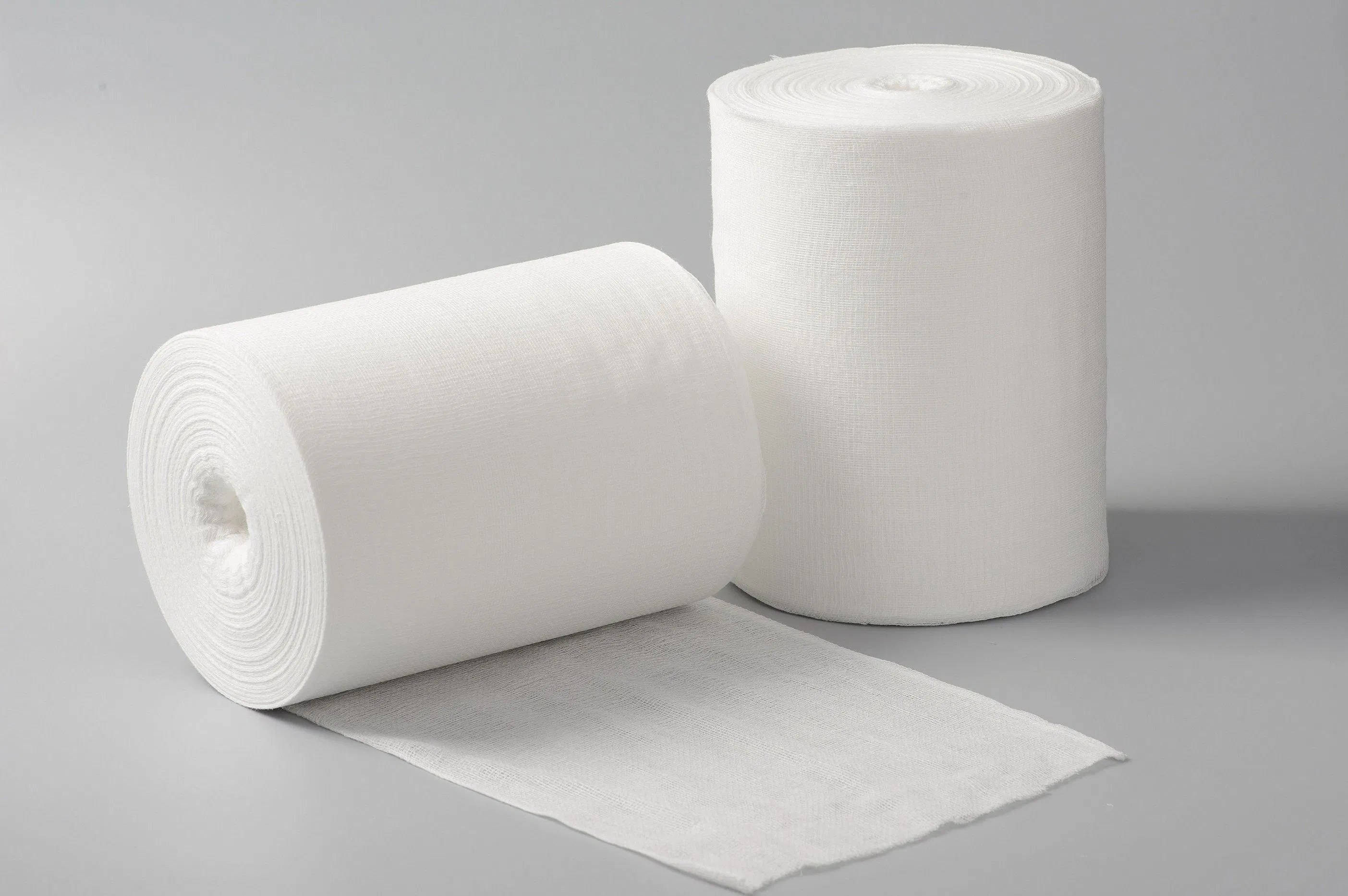 36' X 100 Yards 2ply 4ply Medical Dressing Cotton Gauze Roll 24*20 Mesh Absorbent Bleached Cotton Fabric Surgical Fabric Rolls