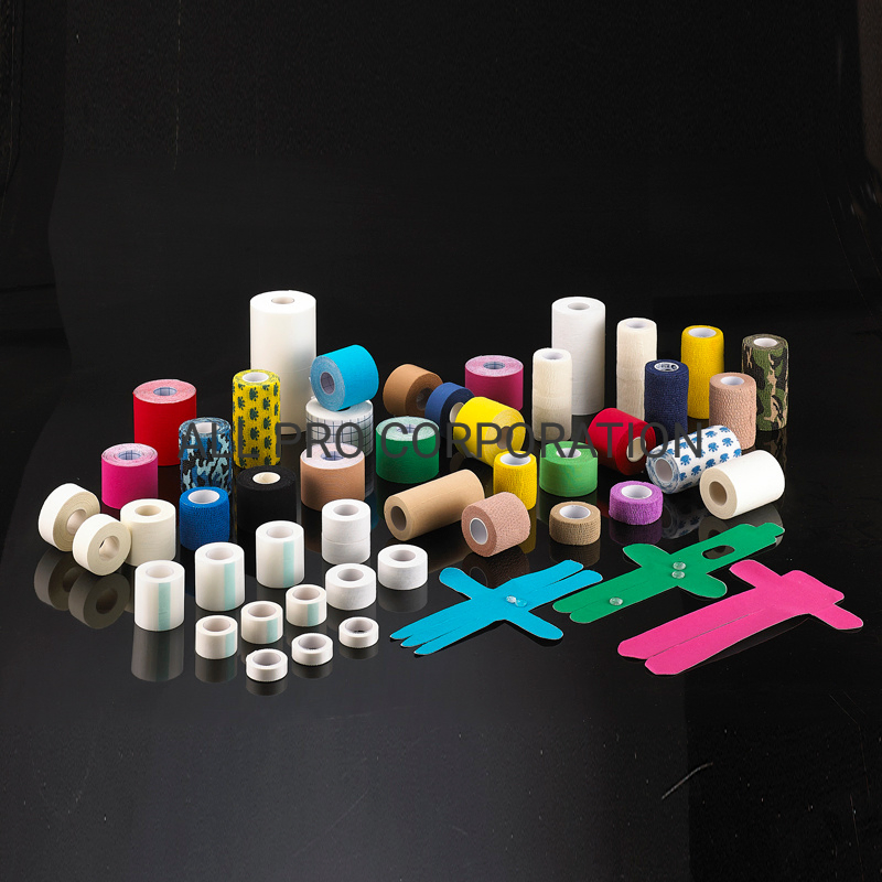 Silk Microfoam Eyelash Scars Removal Silicone PE Foam PU Non Woven Adhesive Paper PVC Micropore Cotton Zinc Oxide Sport Kinesiology Kt Underwrap Elastic Tape