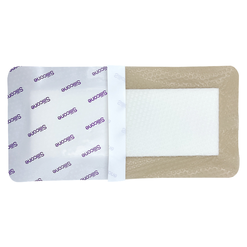 Waterproof Antibacterial Silicone Foam Adhesive Dressing for Wound Care Bed Sore