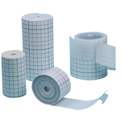 Disposable Medical Surgical Fabric PU Film Medical Fix Roll Non-Woven Adhesive Fabric Absorbent Transparent Surgical Tape Dressing Roll for Wound Care Fixing