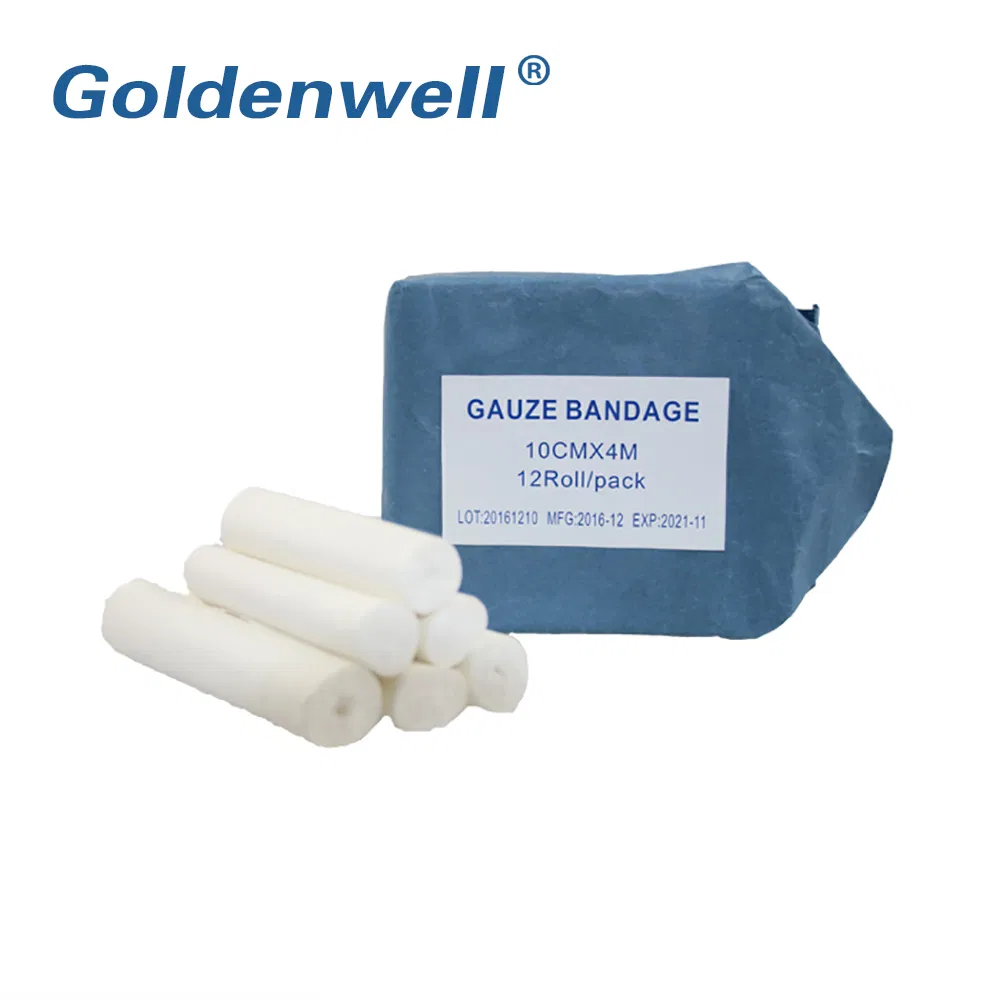 100% Absorbent Cotton Gauze Bandage with ISO Approved