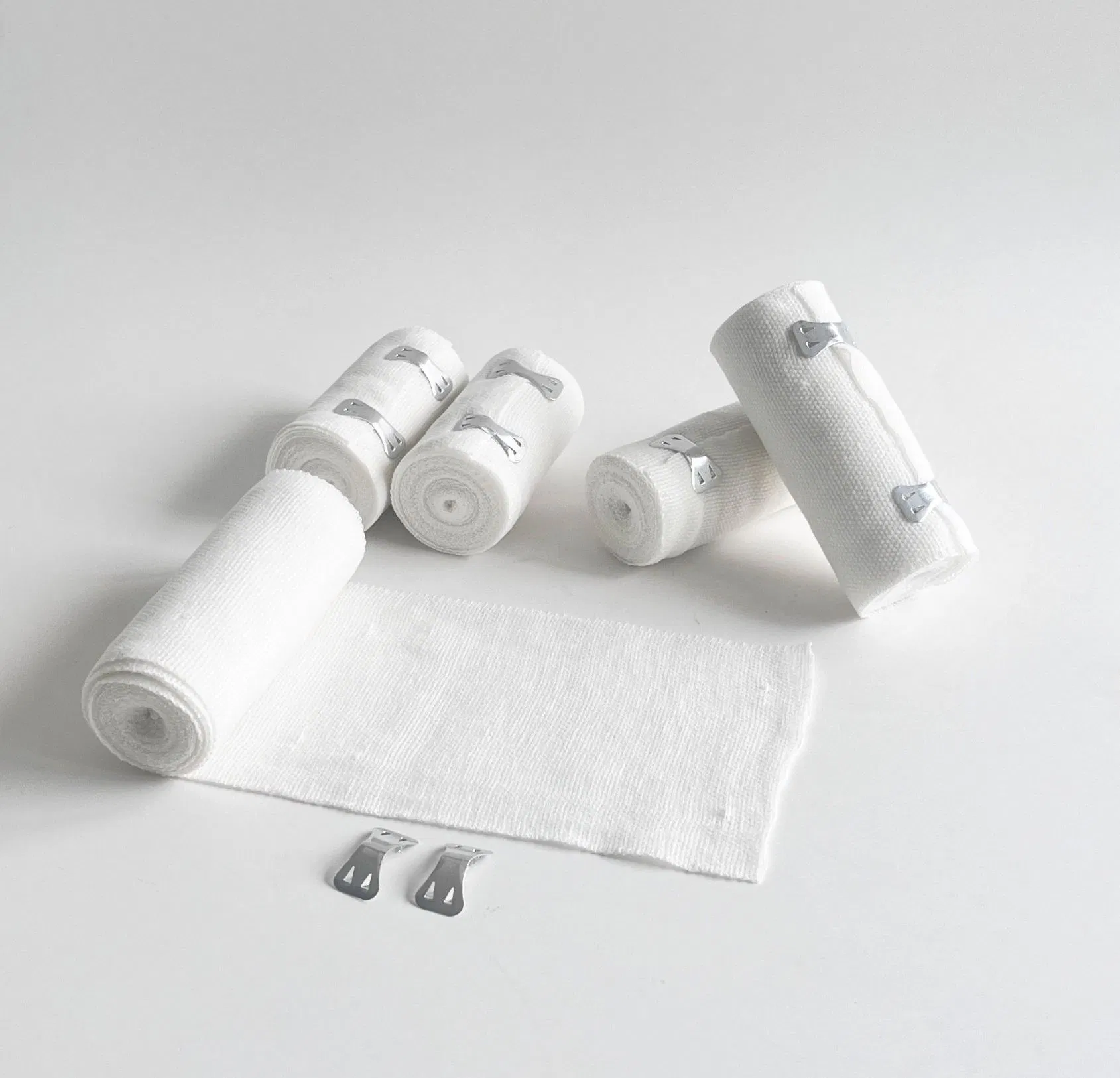 High Grammage Medical Conforming Stretch Gauze Bandages No-Sterile Latex Free First Aid Pads Wound Care Rolled Dressing Wrap with CE/FDA/ISO