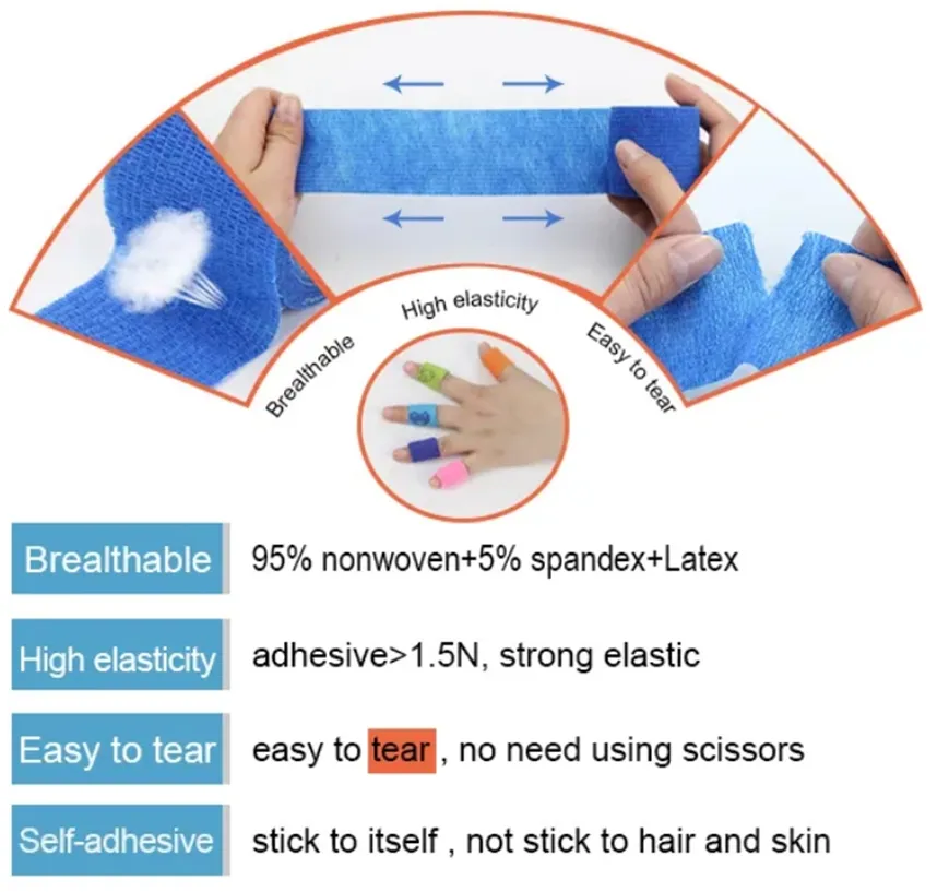 Fixation Nonwoven Bandage for Sports Strapping