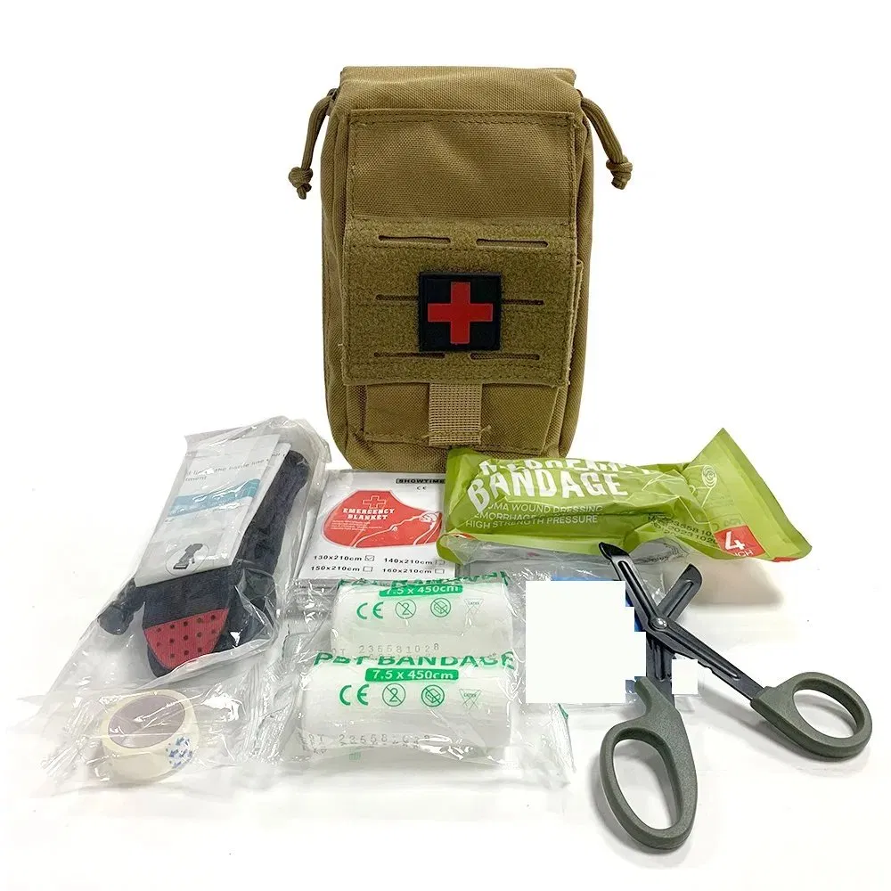 Portable First Aid Kit with Emergency Bandage Tourniquet Trauma Shears for Outdoor Camping Travel