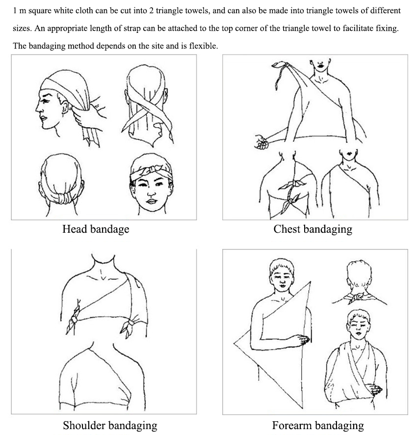 First Aid Triangular Bandage 96*96*136 Medical Gauze for Wound Healing