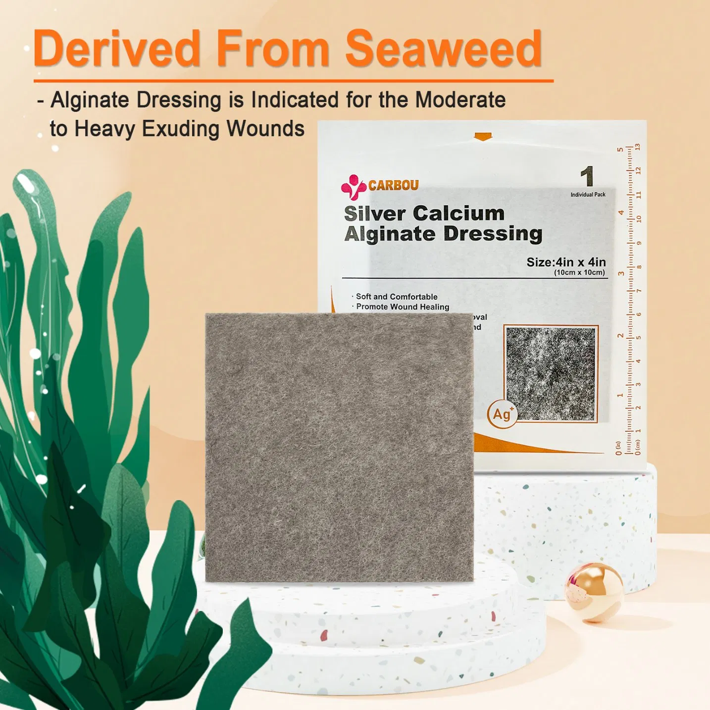 Antibacterial Silver Alginate Calcium Dressing for Wound Healing