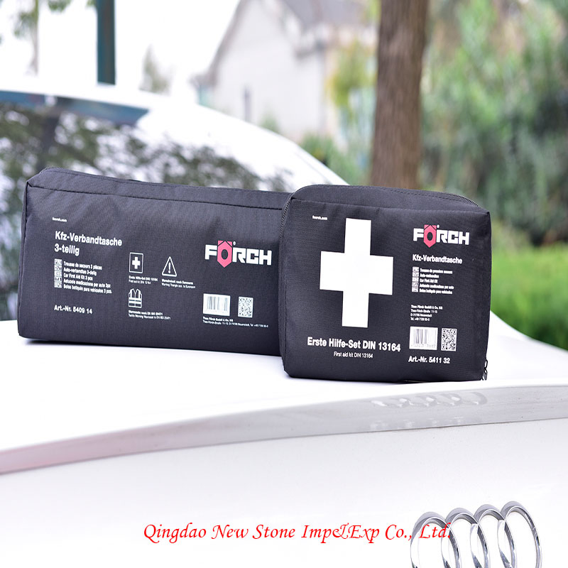 Portable Car First Aid Kit with Bandages, Antiseptic, and Gauze