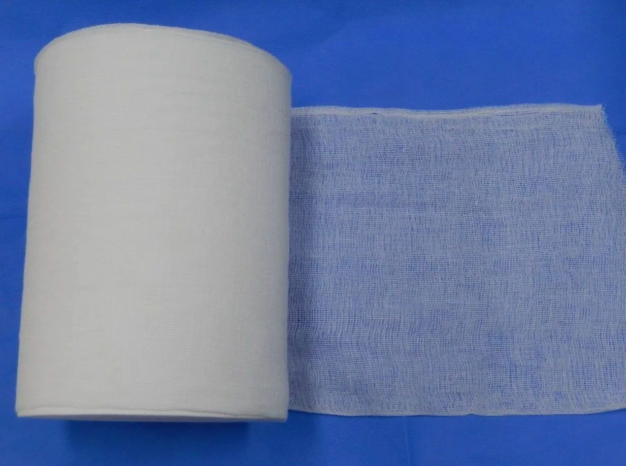 36' X 100 Yards 2ply 4ply Medical Dressing Cotton Gauze Roll 24*20 Mesh Absorbent Bleached Cotton Fabric Surgical Fabric Rolls