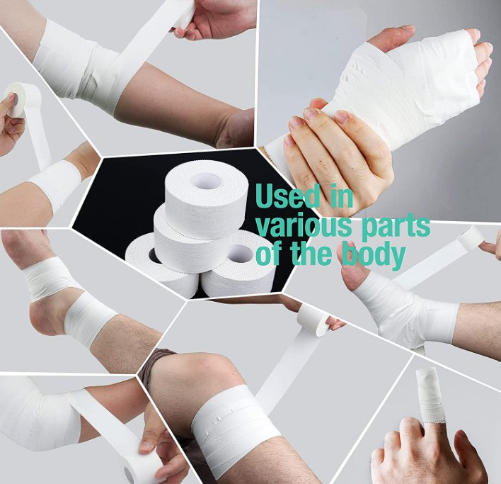 100%Cotton&CE FDA ISO Medical Athletic Zinc Oxide Glue Athletic Adhesive Fabric Latex or Latex Free Glue Waterproof Sports Tape