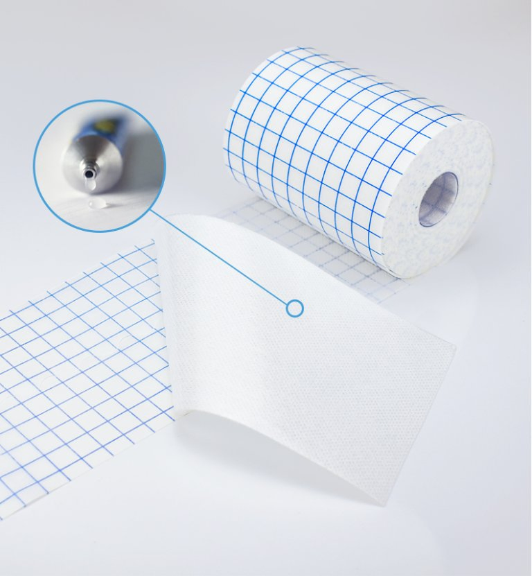 Surgical Non Woven Adhesive Medical Dressing Tape / Fixation Roll / White Non-Woven Fixing Roll