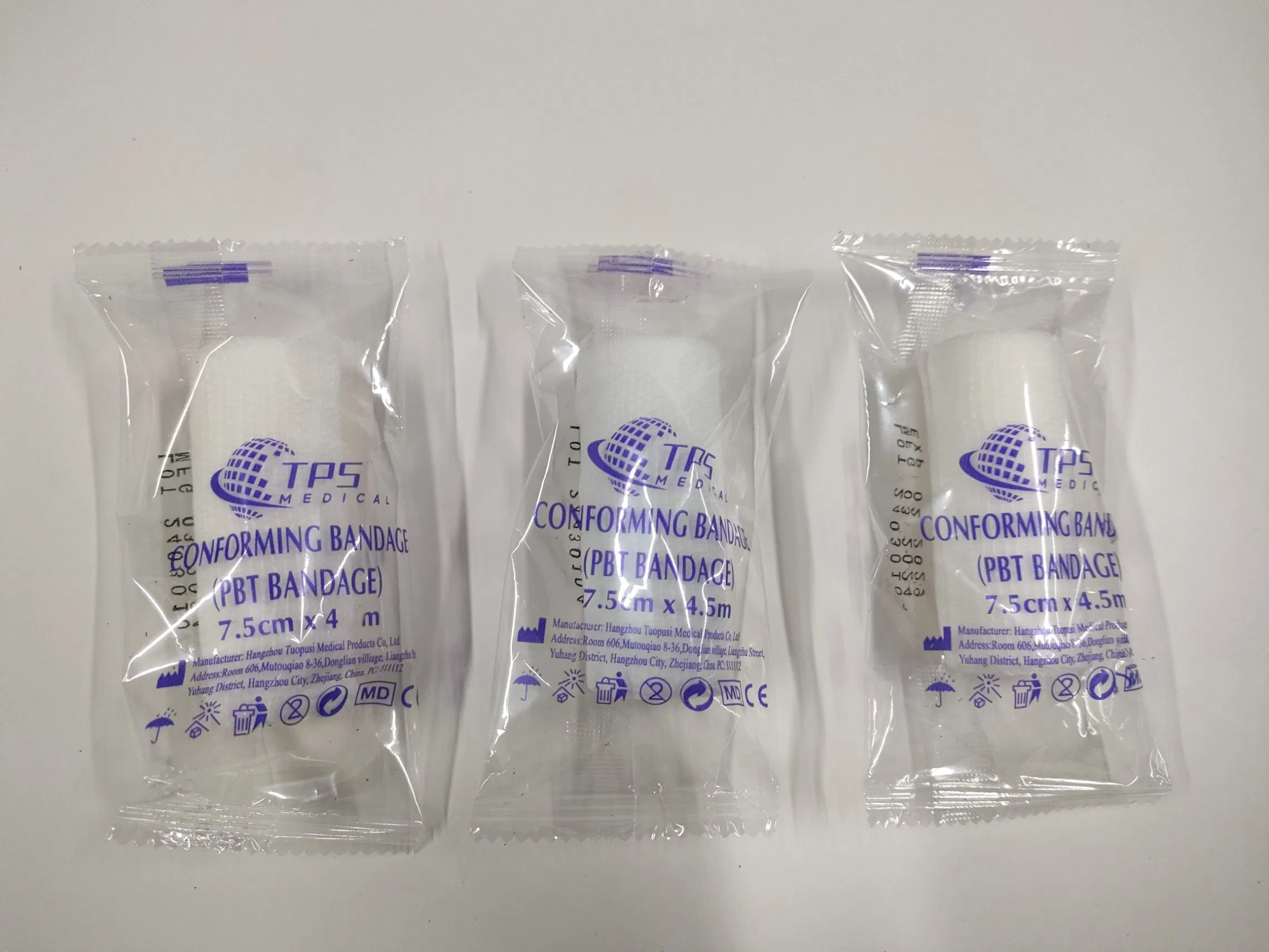 Medical Athlete Elastic Tap Skin Friendly Stretch Medical Conforming Wrap PBT Gauze Bandage for Wound Care