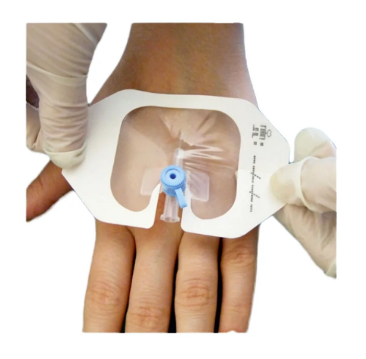 Disposable Waterproof IV Cannula Fixation Dressing Transparent Film Fixing Dressing with Border