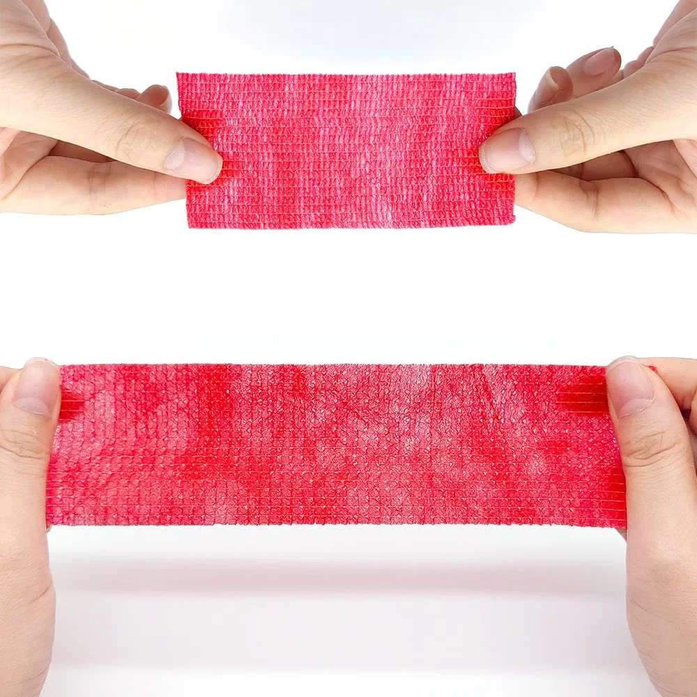 Wound Care Dressing Fixation Non-Woven Self Adhesive Bandage Elastic Grip Flexible Stretch Finger Wrist and Ankle Vet Wrap