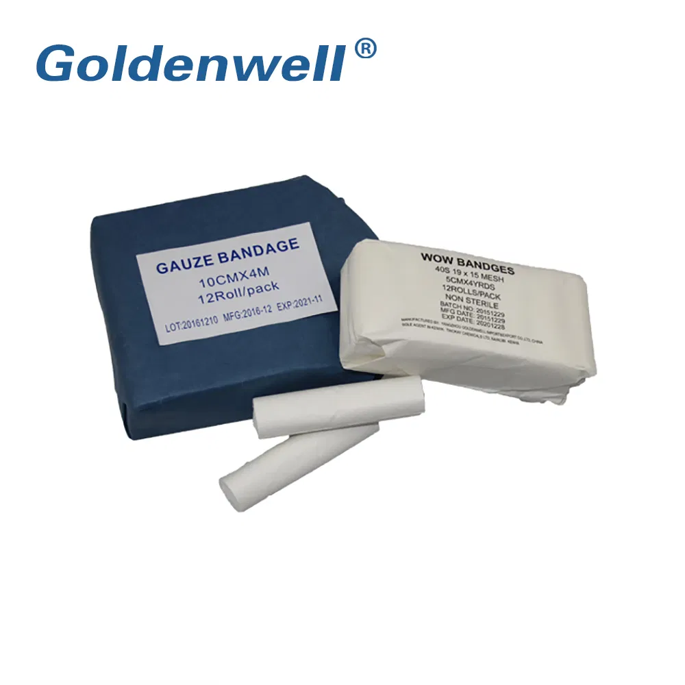 100% Absorbent Cotton Gauze Bandage with ISO Approved
