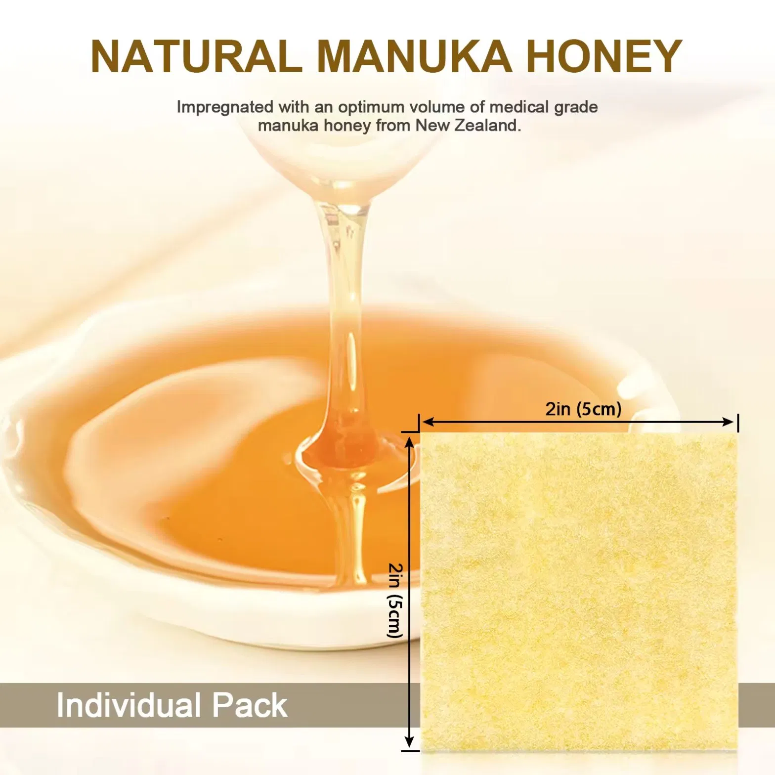 Antibacterial Soft Skin-Friendly Manuka Honey Calcium Alginate Wound Dressing for Wound Care