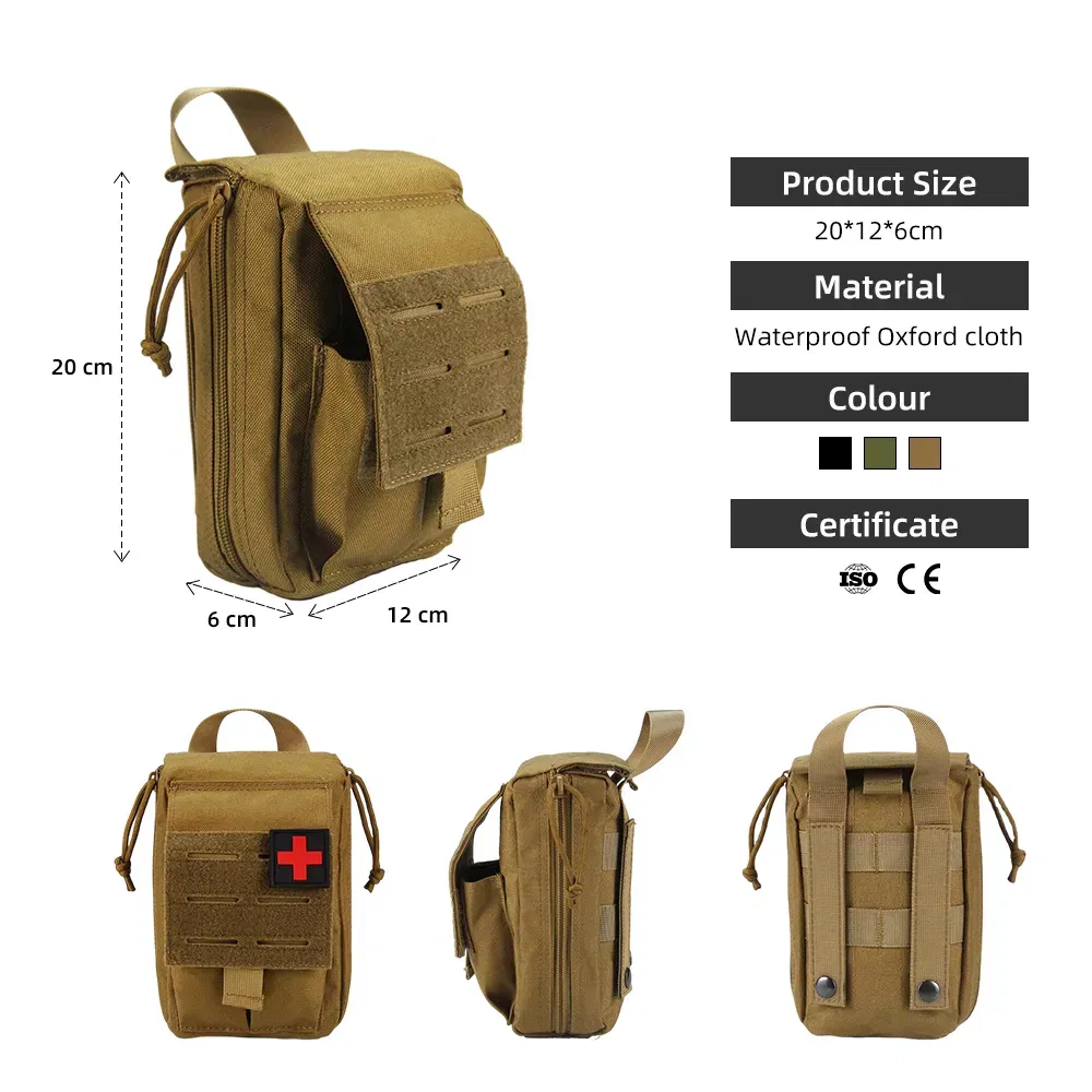 Portable First Aid Kit with Emergency Bandage Tourniquet Trauma Shears for Outdoor Camping Travel