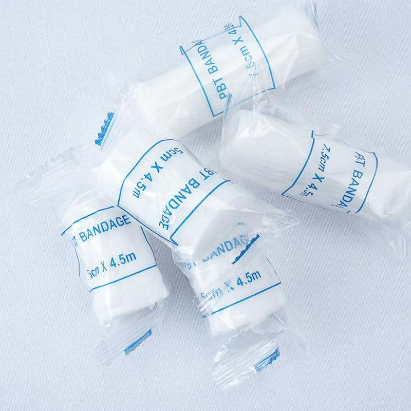 Medical Athlete Elastic Tap Skin Friendly Stretch Medical Conforming Wrap PBT Gauze Bandage for Wound Care