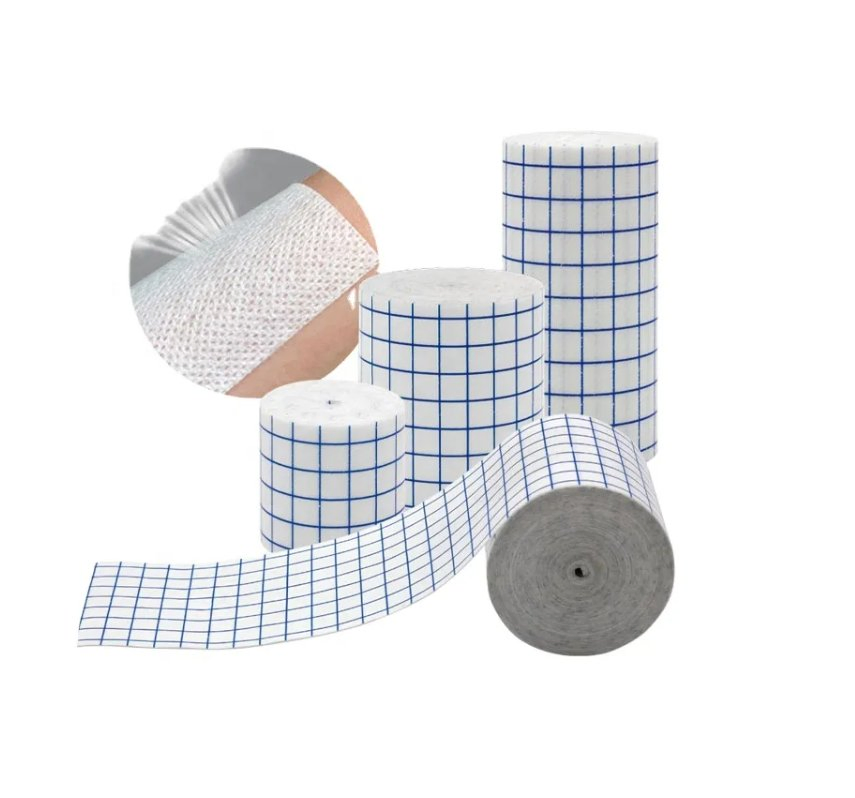 Surgical Non Woven Adhesive Medical Dressing Tape / Fixation Roll / White Non-Woven Fixing Roll