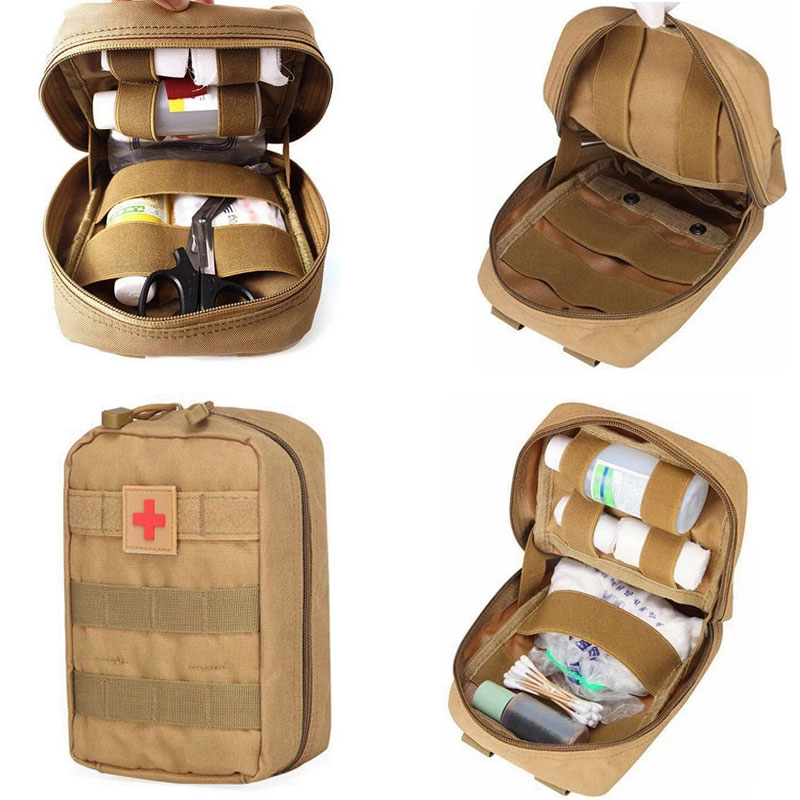 Outdoor Survival Gear Molle Bag Medical Emergency Ifak First Aid Kit with Tactical Tourniquet Israel Bandage Camping EDC