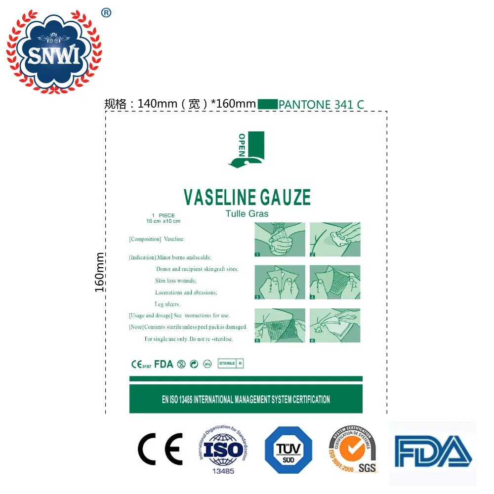 Wholesale Hospital Medical Supplies Sterile Surgical Wound Care Paraffin Vaseline Gauze Dressing