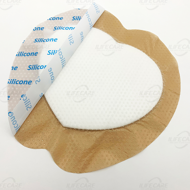 Sacral Bordered Silicone Adhesive Foam Wound Dressing 18*18cm Bed Sore Treatment Bandage for Sacrum