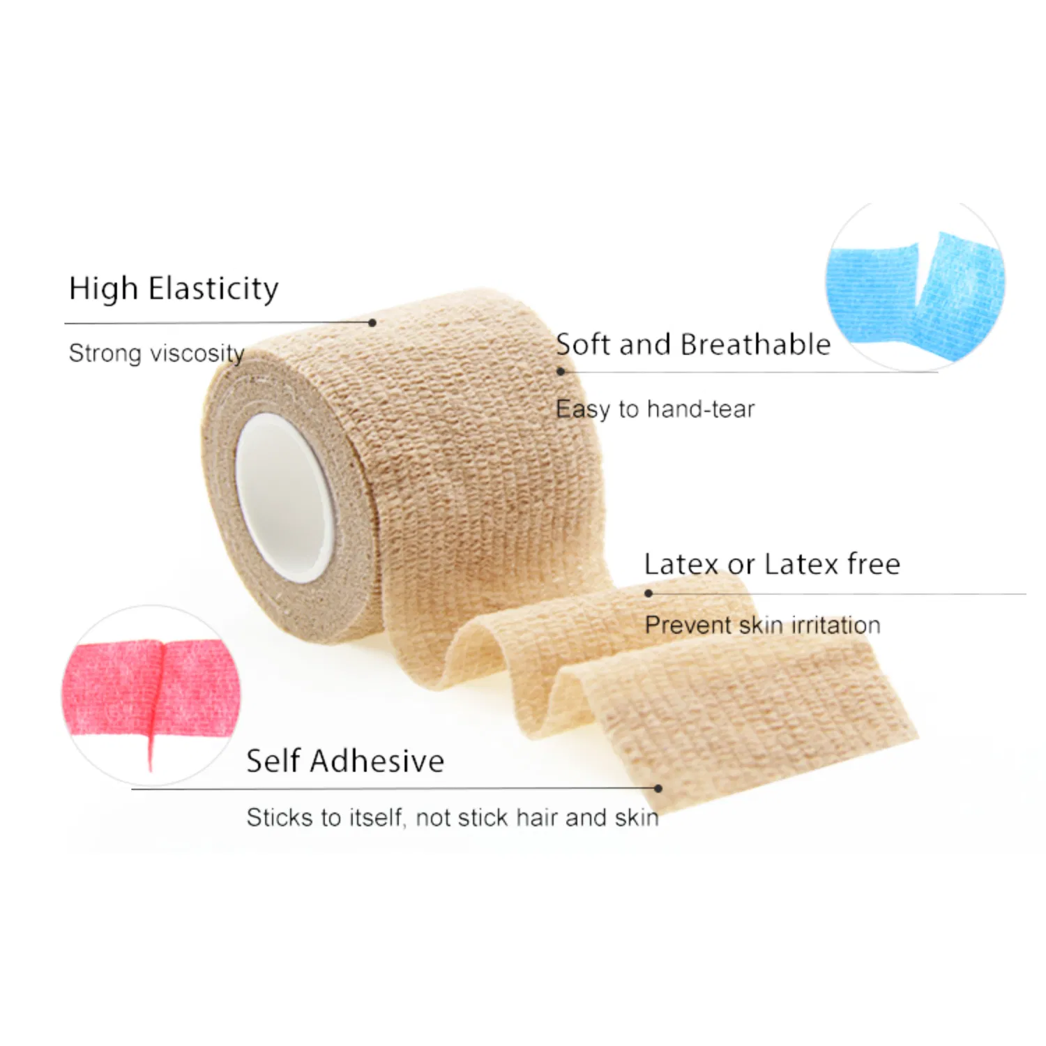 Horse Cohesive Bandage Self Adhesive Pet Bandage Vet Wrap Equine Veterinary Bandage