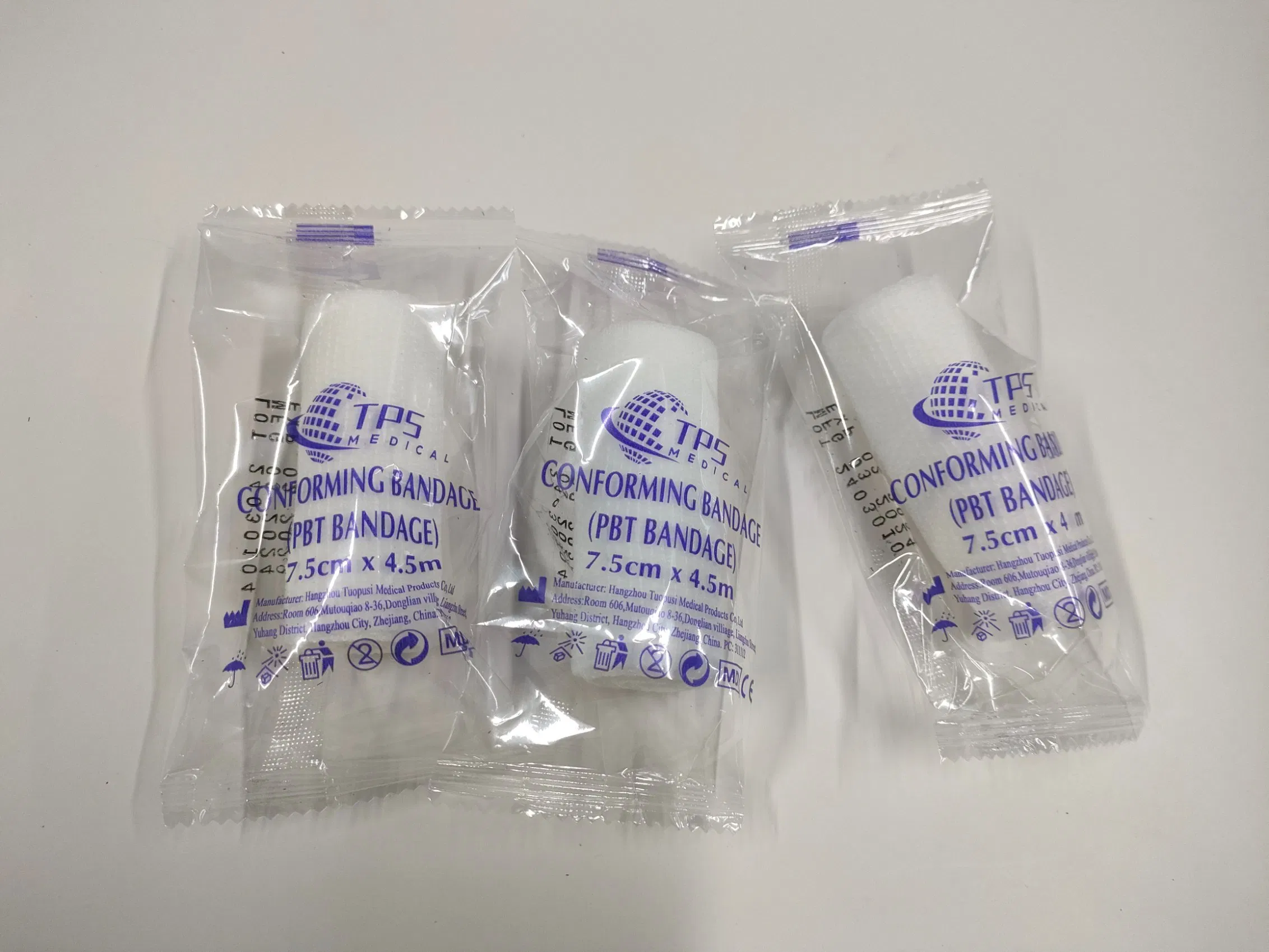 Medical Athlete Elastic Tap Skin Friendly Stretch Medical Conforming Wrap PBT Gauze Bandage for Wound Care