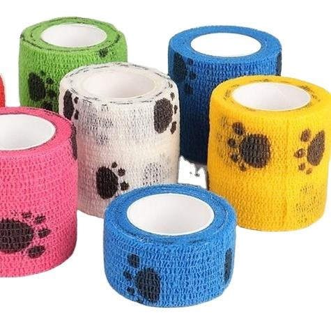 Medical Vet Wrap Breathable Elastic Self-Adhesive Cohesive Bandage