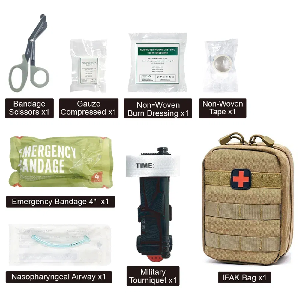 First Aid Kit with Emergency Bandage CPR Mask for Outdoor Survival Wholesale