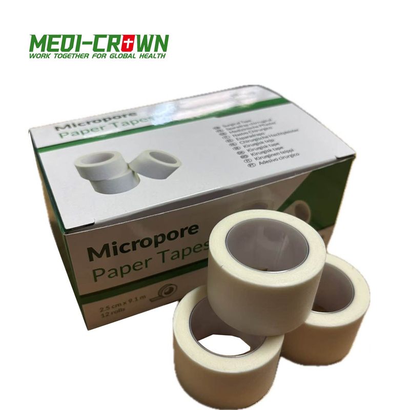 White Tan Color Perforated Cotton Fabric Zinc Oxide Plaster Sparadrap Adhesive Tape